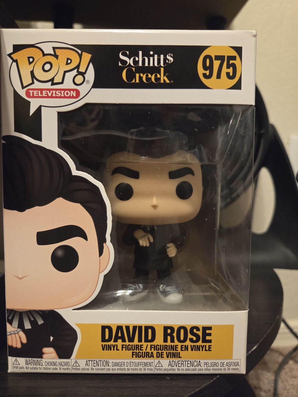 Funko Pop! Schitt's Creek David Rose Vinyl Figure - Black, White, Yellow